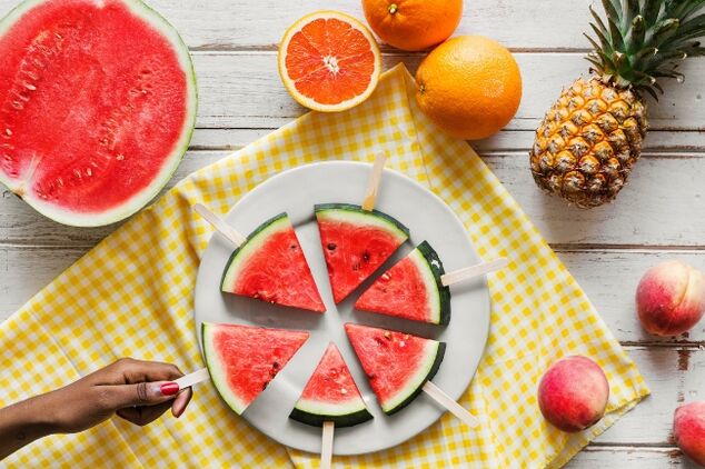 watermelon and fruit slices